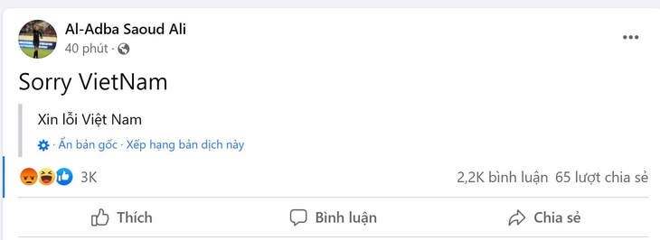 Dân mạng lùng Facebook trọng tài, bình luận khiếm nhã cả với tài khoản giả - Ảnh 1.