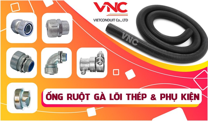 Ống ruột gà lõi thép bọc nhựa PVC  - Vietconduit chuẩn BS 731 - Ảnh 1.