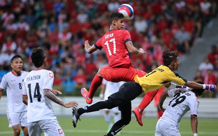 Singapore thắng đậm Myanmar ở trận ra quân AFF Cup 2020