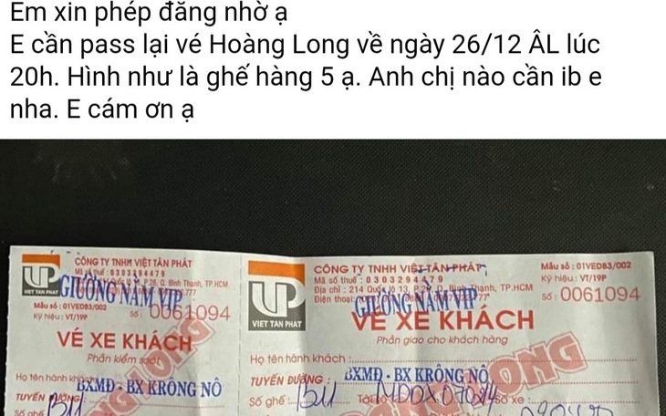 Dân mạng nháo nhác "pass vé" xe khách, rủ nhau về quê ăn tết bằng xe máy