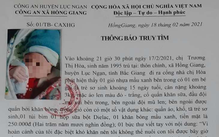 Bé gái 5 ngày tuổi bị bỏ rơi ngày giáp tết Ất Tỵ - Ảnh 4.