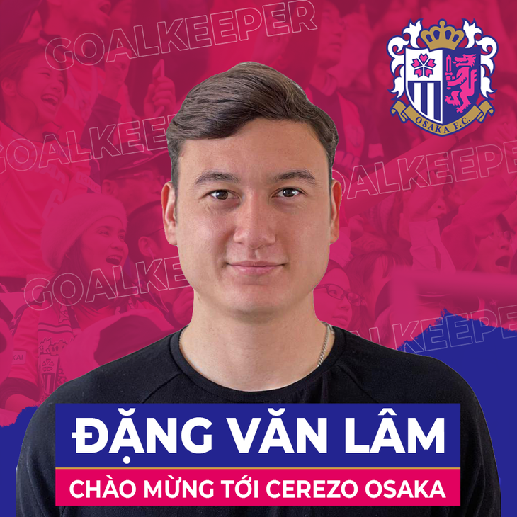 Thủ môn Văn Lâm mặc áo số 1 ở Cerezo Osaka - Ảnh 1.