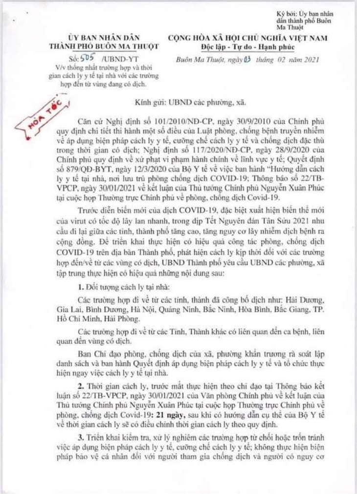 TP Buôn Ma Thuột đính chính văn bản, khẳng định không ngăn sông cấm chợ - Ảnh 1.