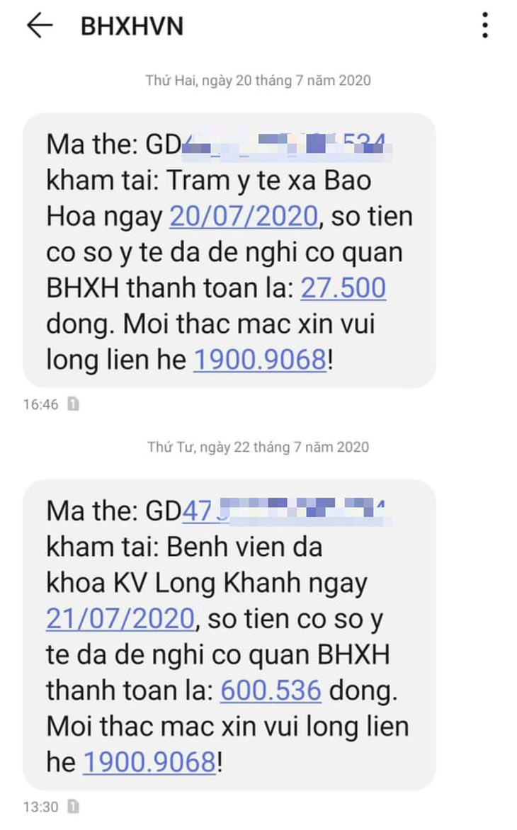 Chưa khám lần nào nhưng liên tục nhận thông báo được thanh toán khám BHYT - Ảnh 1.