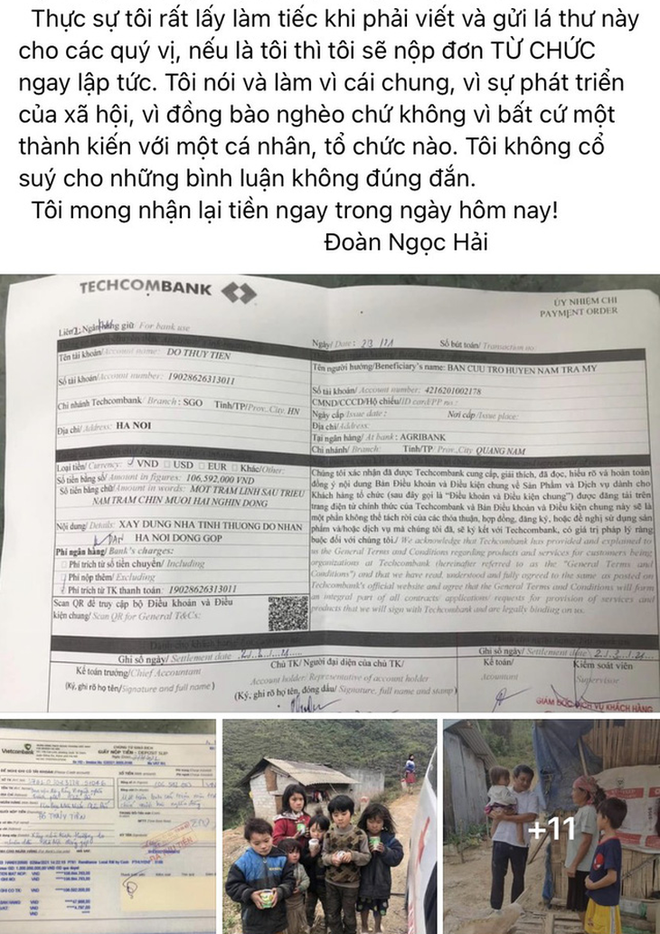 Ông Đoàn Ngọc Hải đòi lại tiền xây nhà cho người nghèo, Quảng Nam và An Giang nói gì? - Ảnh 3.