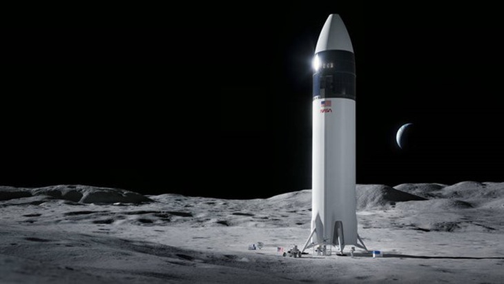 NASA hợp đồng với Space X phát triển tàu vũ trụ đưa người lên Mặt trăng - Ảnh 1.