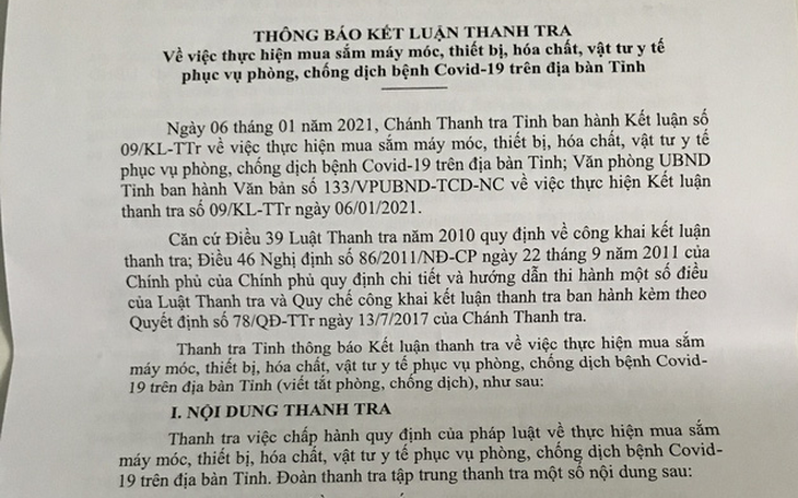 Đồng Tháp: Thiết bị phòng chống dịch COVID-19 bị 