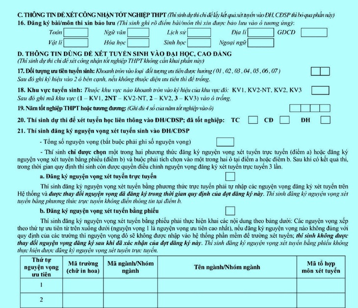 Những lưu ý khi đăng ký xét tuyển năm 2021 - Ảnh 3.