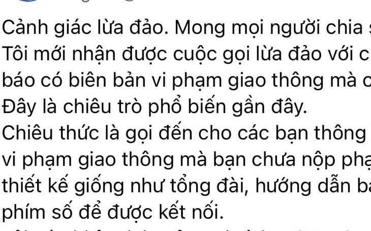 3 số điện thoại dưới đây thường gọi dọa phạt nguội để moi thông tin