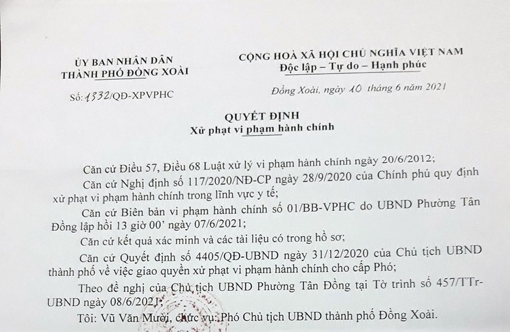 Đang cách ly nhưng lại... vắng nhà, 1 F2 bị phạt 7,5 triệu - Ảnh 1.