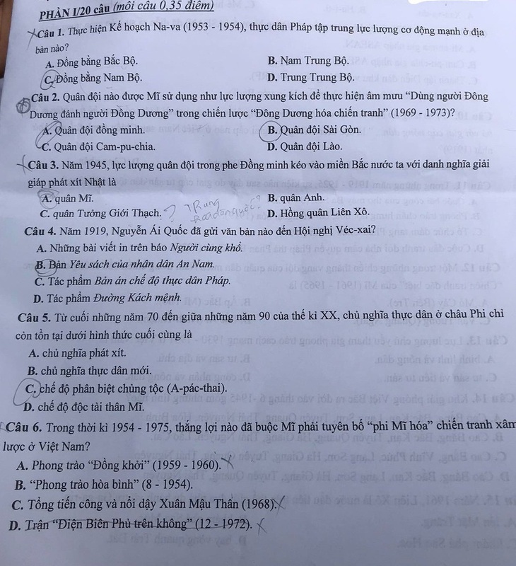 Gợi ý giải đề môn lịch sử thi tuyển sinh lớp 10 Hà Nội - Ảnh 2.