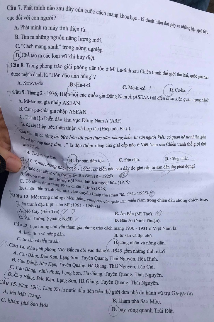 Gợi ý giải đề môn lịch sử thi tuyển sinh lớp 10 Hà Nội - Ảnh 3.