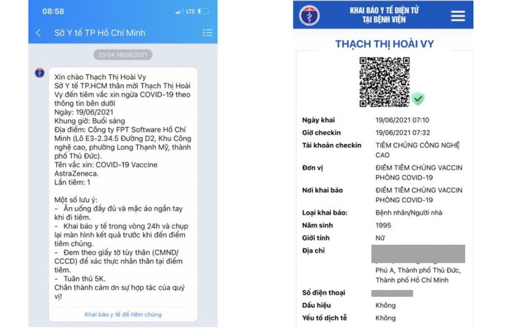 Người dân TP.HCM được nhắn tin nhắc đi tiêm vắc xin ngừa COVID-19 - Ảnh 1.