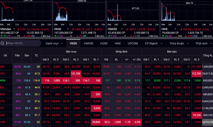 Chứng khoán lao dốc, nhà đầu tư cắt lỗ thoát hàng - Ảnh 2.