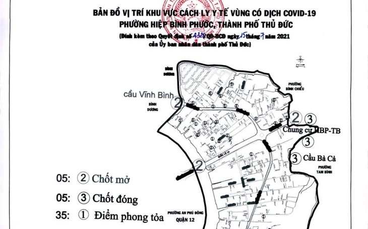 Phong tỏa thêm hai phường ở TP Thủ Đức: Linh Xuân và Hiệp Bình Phước