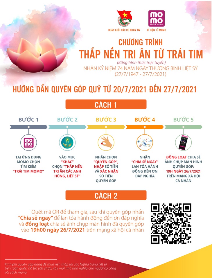 Thắp nến tri ân 27-7 bằng hình thức trực tuyến - Ảnh 2.