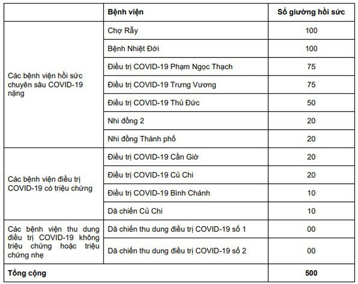 TP.HCM lên kịch bản ứng phó khi có 500 ca COVID-19 nặng - Ảnh 2.