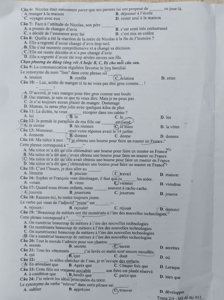 Đề và bài giải môn ngoại ngữ kỳ thi tốt nghiệp THPT 2021 - Ảnh 31.