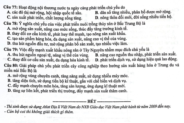 Bài giải gợi ý môn địa lý kỳ thi tốt nghiệp THPT 2021 - Ảnh 5.