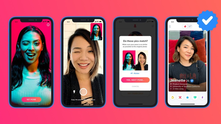 Tinder sẽ xác minh danh tính người tham gia hẹn hò qua mạng - Ảnh 1.