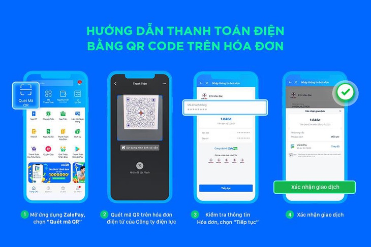 Thanh toán tiền điện tại nhà bằng mã QR trên hoá đơn - Ảnh 1.