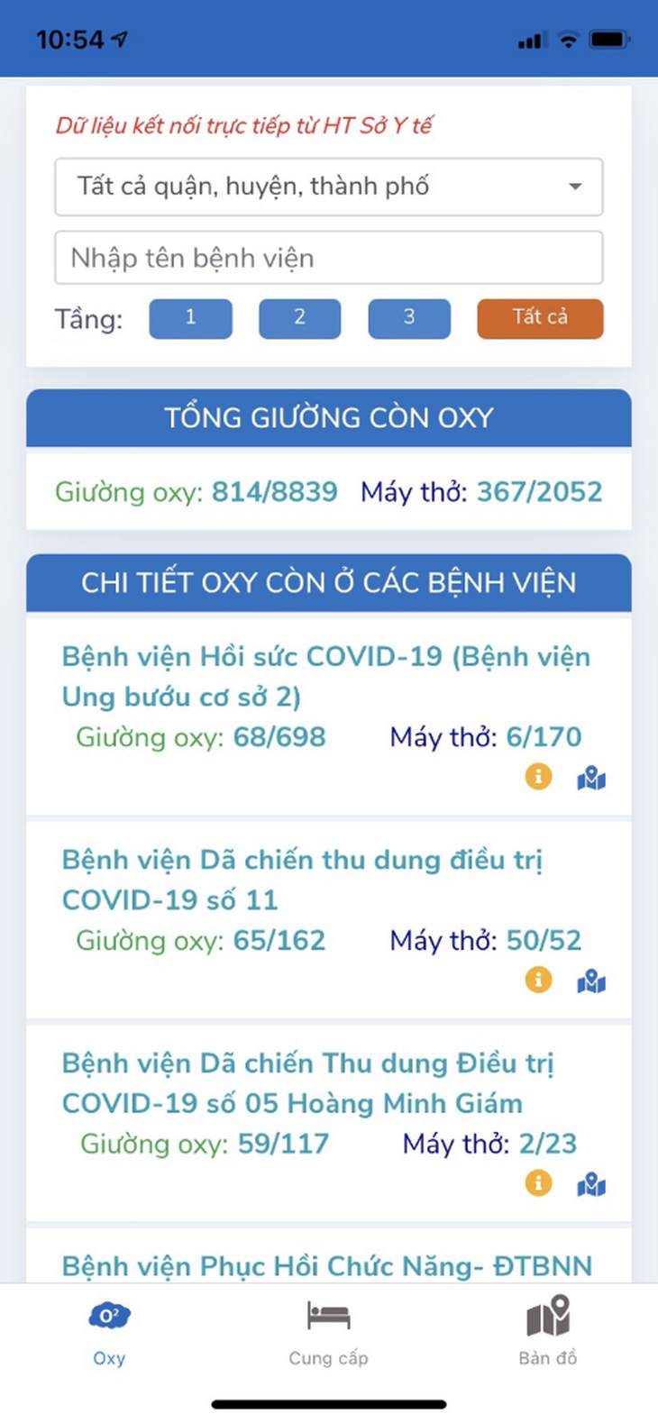 Ra mắt ứng dụng tìm giường oxy cho bệnh nhân COVID-19 - Ảnh 3.