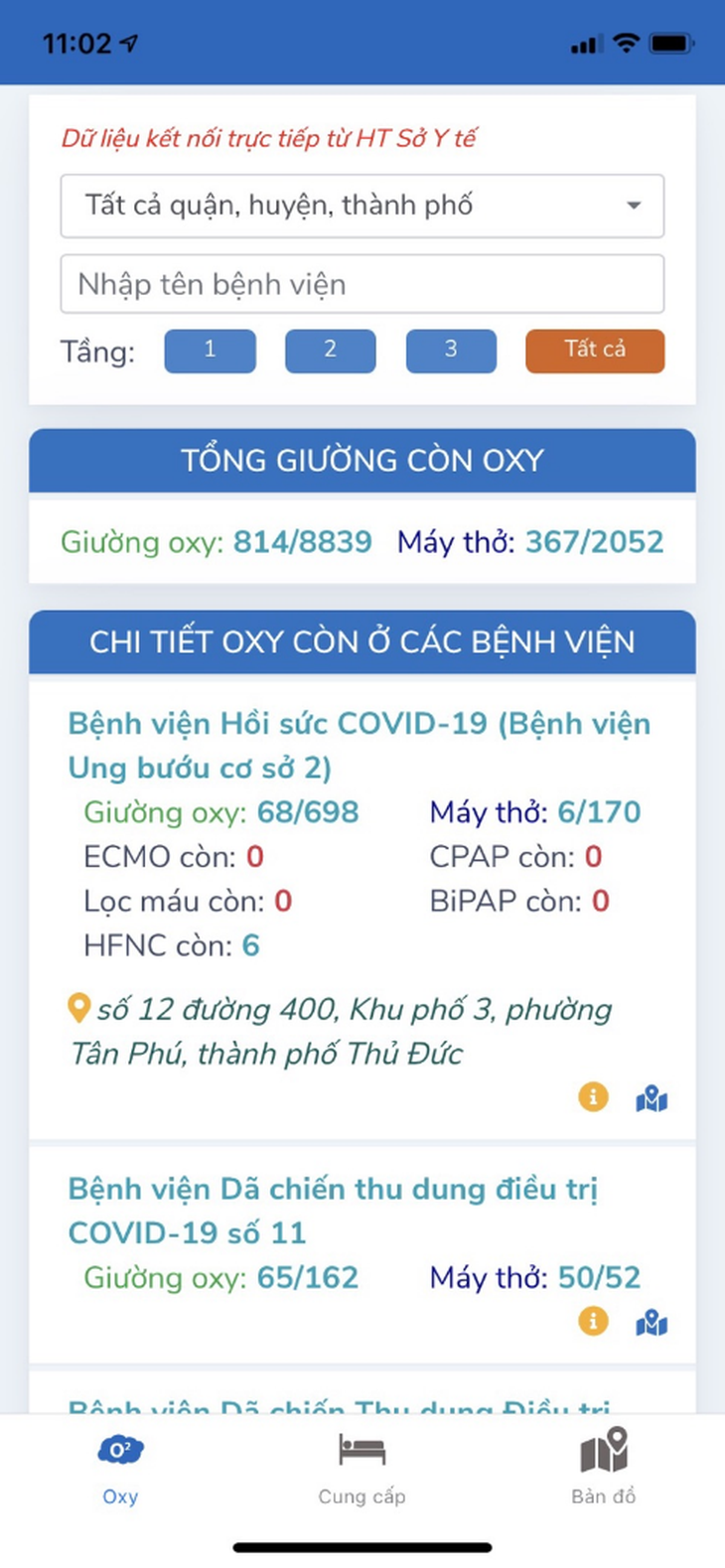 Ra mắt ứng dụng tìm giường oxy cho bệnh nhân COVID-19 - Ảnh 4.