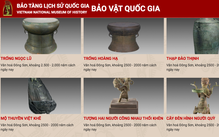 Bảo tàng Lịch sử quốc gia đưa khách tham quan online các bảo vật bằng công nghệ 3D