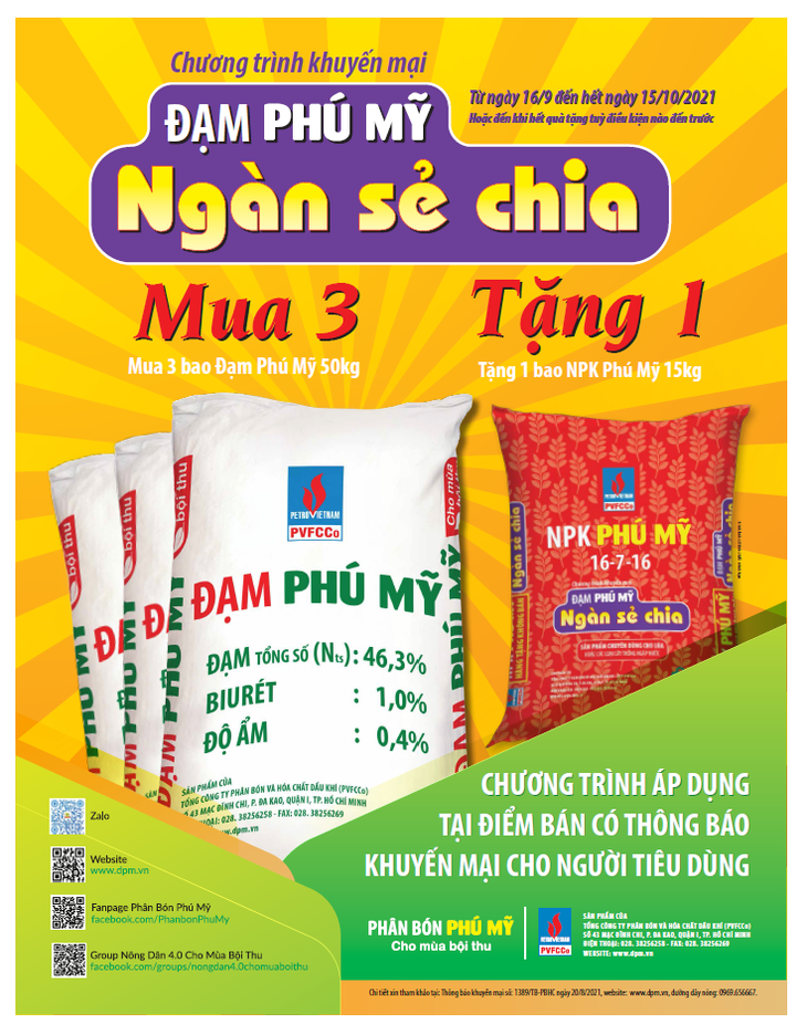 Đạm Phú Mỹ - Ngàn sẻ chia -  Hơn 3.000 tấn phân bón tặng bà con nông dân - Ảnh 1.