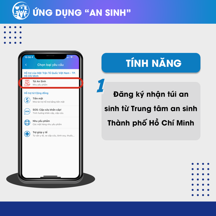 TP.HCM: Ra mắt ứng dụng An sinh tiếp nhận yêu cầu hỗ trợ xe cấp cứu, thuốc men, nhu yếu phẩm... - Ảnh 3.