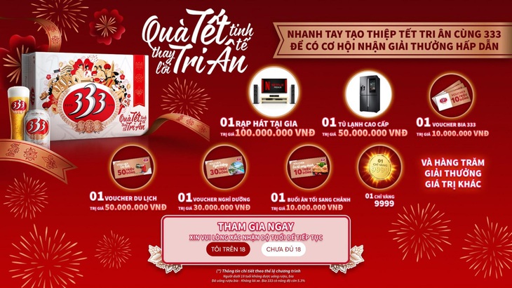 Cùng bia 333 gửi trọn ân tình trong món quà Tết tinh tế - Ảnh 3.