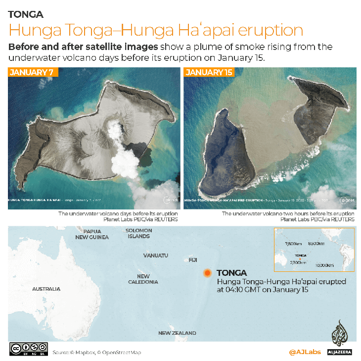 Cận cảnh núi lửa ở Tonga mạnh bằng cả ngàn quả bom nguyên tử - Ảnh 2.