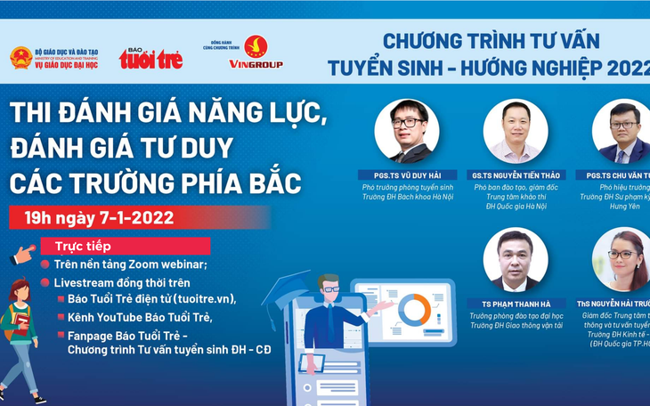 19h ngày 7-1: Giải đáp mọi thắc mắc thi đánh giá năng lực, đánh giá tư duy các trường phía Bắc