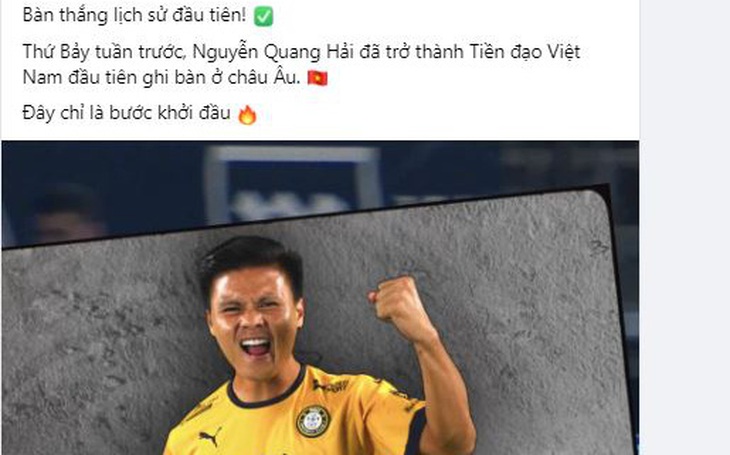 Pau FC đăng video Quang Hải ghi bàn và tuyên bố: "Đây chỉ là bước khởi đầu"