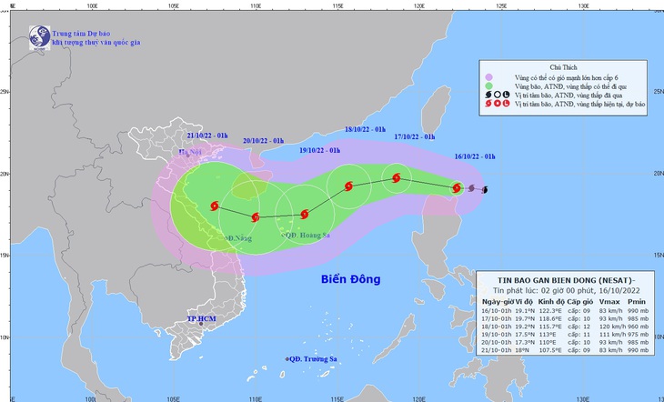 Bão Nesat tăng cấp, vào Biển Đông trong 24 giờ tới - Ảnh 1.