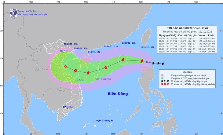 Bão Nesat tối nay vào Biển Đông, dự báo sẽ giảm cấp khi vào gần đất liền Bắc Trung Bộ - Ảnh 1.