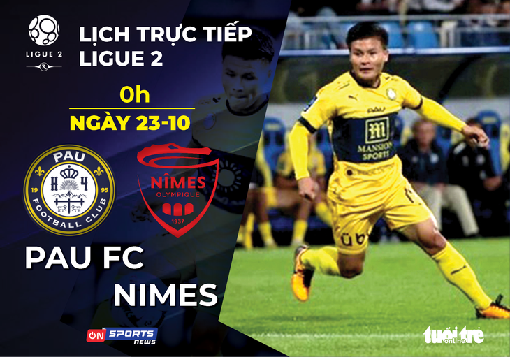 Lịch trực tiếp Pau FC gặp Nimes, Quang Hải ra sân? - Ảnh 1.