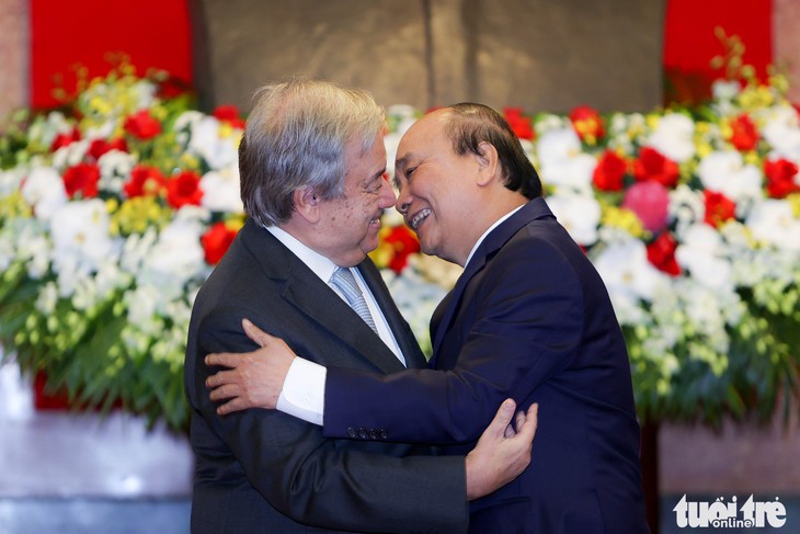 Chủ tịch nước đón và hội đàm với Tổng thư ký Liên Hiệp Quốc Antonio Guterres - Ảnh 3.