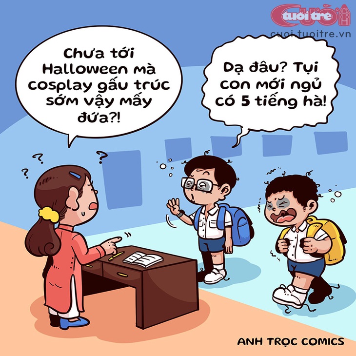 Học sinh và Halloween sớm - Ảnh 1.