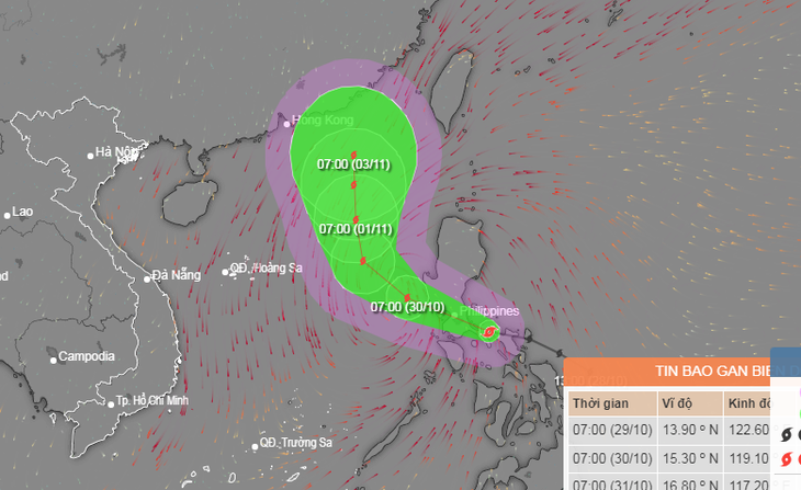 Hai kịch bản sau khi bão Nalgae vào Biển Đông - Ảnh 1.