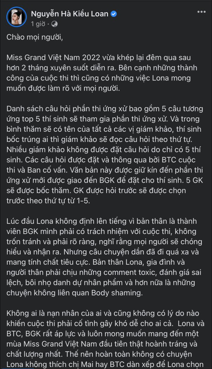 Á hậu Kiều Loan trần tình về câu hỏi ứng xử lạc đề dành cho Mai Ngô - Ảnh 2.