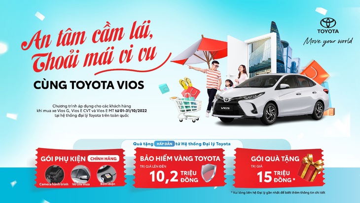 Toyota Việt Nam tiếp tục tung ưu đãi khách hàng mua Vios tháng 10 - Ảnh 1. Toyota Việt Nam tiếp tục tung ưu đãi khách hàng mua Vios tháng 10 - Ảnh 1.