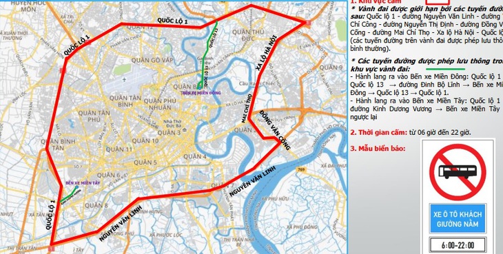Trình phương án hạn chế xe khách giường nằm vào nội đô TP.HCM - Ảnh 1.