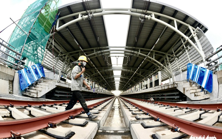 Cận cảnh nhà ga Khu công nghệ cao của tuyến metro số 1 sắp hoàn thành