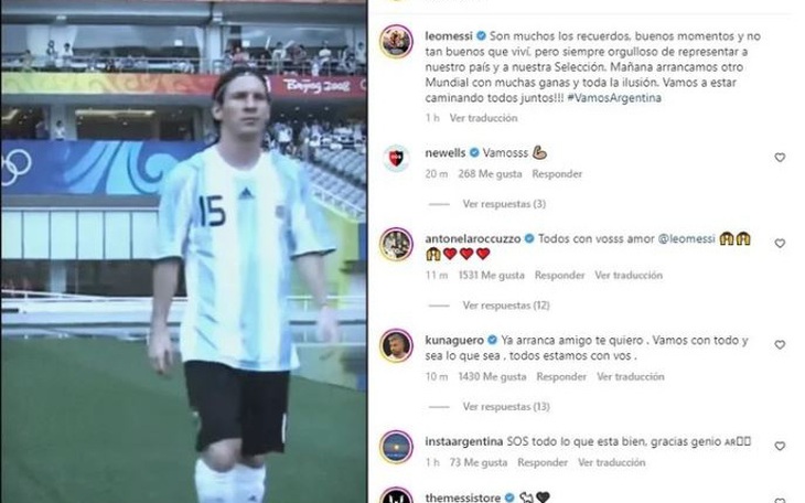 Messi động viên tuyển Argentina: 