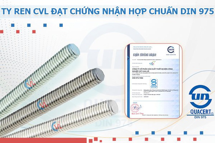 Hệ treo giá đỡ cơ điện - ty ren CVL đạt chứng nhận hợp chuẩn DIN 975 - Ảnh 1.