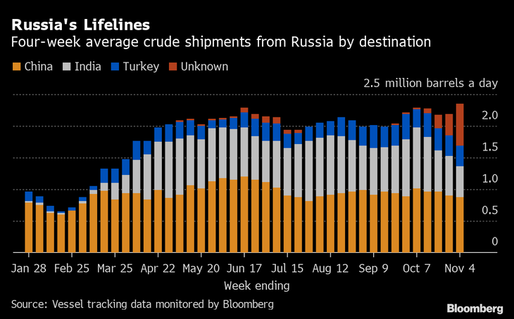 Xuất khẩu dầu thô của Nga tăng vọt lên 3,6 triệu thùng/ngày - Ảnh 1.