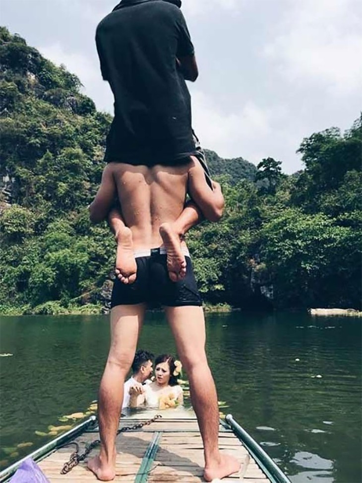Hậu trường ảnh cưới khiến nhiều người ngã ngửa (P2) - Ảnh 2. Hậu trường ảnh cưới khiến nhiều người ngã ngửa (P2) - Ảnh 2.
