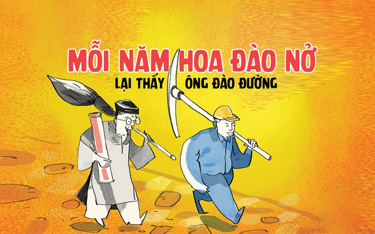 Mỗi năm hoa đào nở, lại thấy ông đào đường