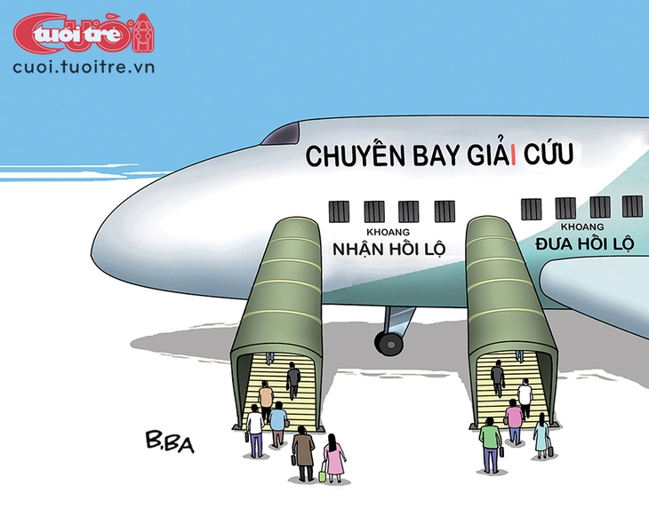 Chơi chữ với chuyến bay giải cứu - Ảnh 1.